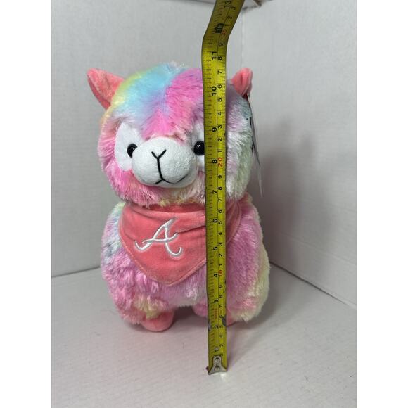 Atlanta Braves Tye Dye / Rainbow Llama with pink bandana FOCO - Picture 8 of 12